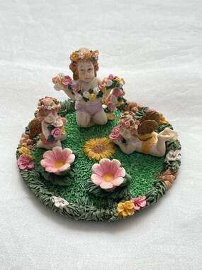 Vintage Angel Swiss Miniature Tea Set , Hard To Find